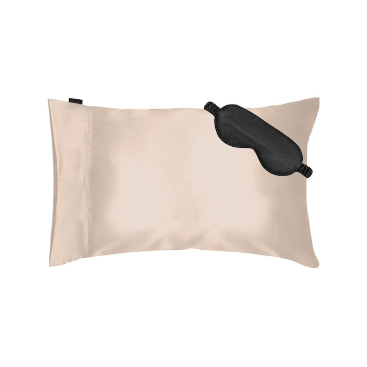 Satin Gift Set (Pillowcase + Eyemask) - Champagne