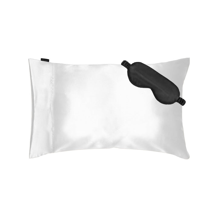 Satin Gift Set (Pillowcase + Eyemask) - White